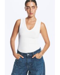 Weekday - Ribbed V-Neck Tank Top - Lyst