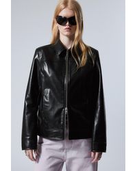 Weekday - Regular Fit Faux Leather Jacket - Lyst