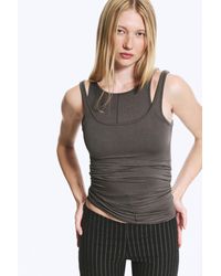 Weekday - Fitted Double‑Layer Jersey Tank - Lyst