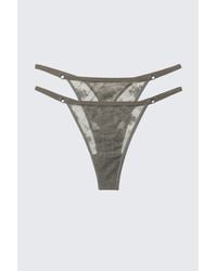 Weekday - 2-Pack Sheer Lace Tanga Thongs - Lyst