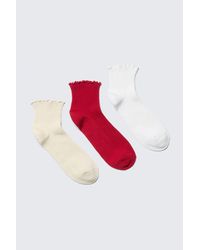 Weekday - 3-Pack Frill Edge Short Socks - Lyst