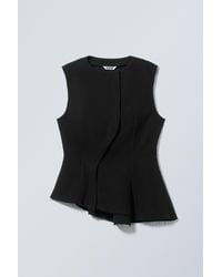 Weekday - Sleeveless Asymmetric Peplum Top - Lyst