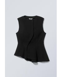 Weekday - Sleeveless Asymmetric Peplum Top - Lyst