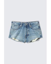 Weekday - Maia Mid Rise Denim Hot Pants - Lyst
