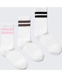 Weekday - 3-Pack Striped Crew Socks - Lyst