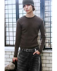 Weekday - Ribbed Long-Sleeved T-Shirt - Lyst