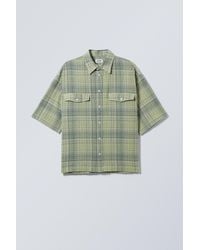 Weekday - Oversized Checked Short Sleeve Shirt - Lyst