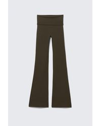 Weekday - Folded Waist Flared Yoga Tights - Lyst