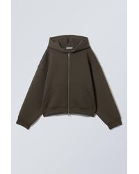 Weekday - Oversized Scuba Zip-Hoodie - Lyst