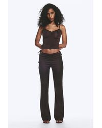 Monki - Satinhose Mit Cut-Outs Und Ausgestelltem Bein - Lyst