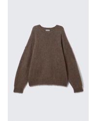 Weekday - Relaxed Ribbed Crew Neck Sweater - Lyst