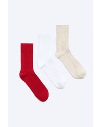 Weekday - 3-Pack Ribbed Crew Socks - Lyst