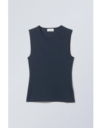 Weekday - Fitted Cotton Tank Top - Lyst