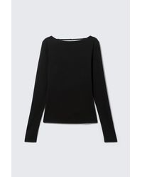 Weekday - Slim Long-Sleeved Open Back Top - Lyst