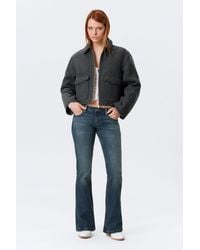 Monki - Cropped Boxy Zip Jacket - Lyst