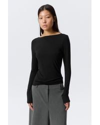 Weekday - Slim Long-Sleeved Open Back Top - Lyst