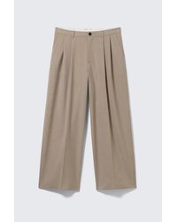Weekday - Nate Regular Waist Baggy Straight Trousers - Lyst