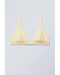 Weekday - Ribbed V-Neck Bikini Top - Lyst