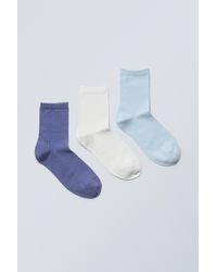 Weekday - 3-pack Bella Short Sock - Lyst