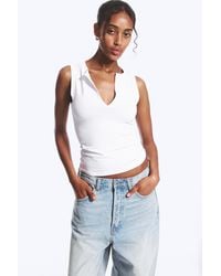 Weekday - Slim V-Neck Sleeveless Top - Lyst