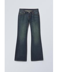 Weekday - Low Slim Bootcut Jeans Nova - Lyst
