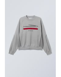 Weekday - Graphic Regular Raglan Sweatshirt - Lyst