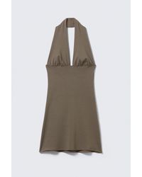 Weekday - Sleeveless Halter Mini Dress - Lyst