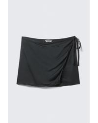 Weekday - Mini-Rock Im Wickel-Design Aus Satin - Lyst