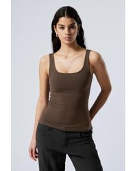 Weekday - Figurbetontes Tanktop Mit Eckigem Ausschnitt - Lyst