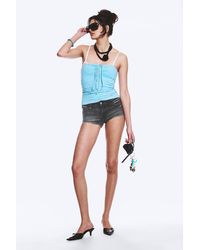 Cheap Monday - Booty Bei Low Rise Mini Denim Shorts - Lyst