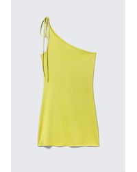 Weekday - Asymmetric Strap Tie Mini Dress - Lyst