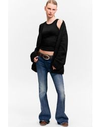 Monki - Weiche Strickjacke Mit V-Ausschnitt - Lyst