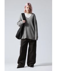 Weekday - Eden Oversized Wool Blend Sweater - Lyst