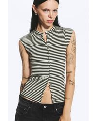 Weekday - Pearl Button Up Top - Lyst