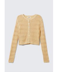 Weekday - Fitted Long-Sleeved Knitted Cardigan - Lyst