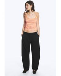 Monki - Loose Fit Barrel Leg Suiting Trousers - Lyst