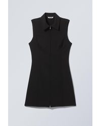 Weekday - Sleeveless Mini Suiting Zip Dress - Lyst