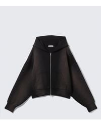 Weekday - Gewaschener Cropped Zip-Hoodie Aus Scuba-Stoff - Lyst