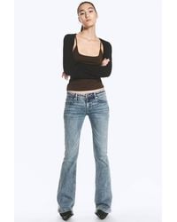 Monki - Low Rise Slim Flared Jeans - Lyst