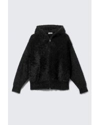 Weekday - Boxy Knitted Hairy Zip Hoodie - Lyst