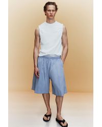Weekday - Drawstring Knee-Length Cotton Shorts - Lyst