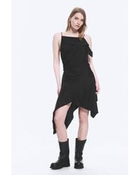 Weekday - Asymmetric Sleeveless Cowl-Neck Midi Dress - Lyst