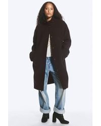 Monki - Funnel Neck Wool Coat - Lyst