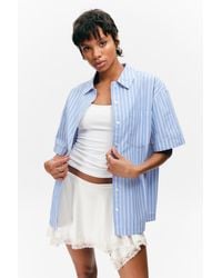 Weekday - Oversized Short-Sleeved Cotton Poplin Shirt - Lyst