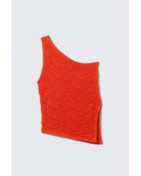 Weekday - Knitted One-Shoulder Top - Lyst