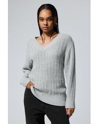 Weekday - Farila Oversized Distressed Sweater - Lyst