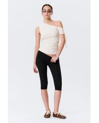 Monki - Soft Mid Rise Capri Leggings - Lyst