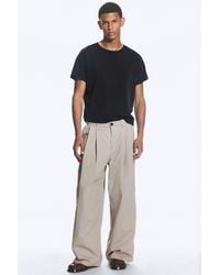 Weekday - Otis Baggy Pleated Twill Chinos - Lyst