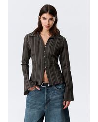 Weekday - Slim Fit Textured Blouse - Lyst