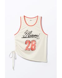 Monki - Mesh Drawstring Tank Top - Lyst